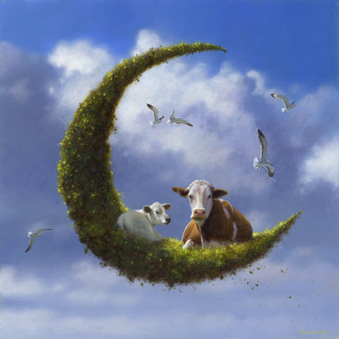 "The Cow and the Moon' © - SOLD